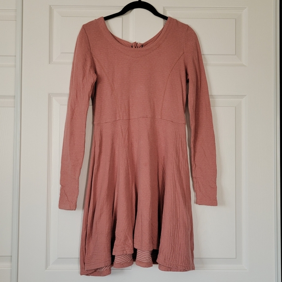Free People Blush Jersey Knit Long Sleeve Dress - Picture 2 of 6